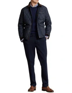 Polo Ralph Lauren Water Repellent Quilted Jacket In Blue -Coats Sales Store 993954700 3 720x928