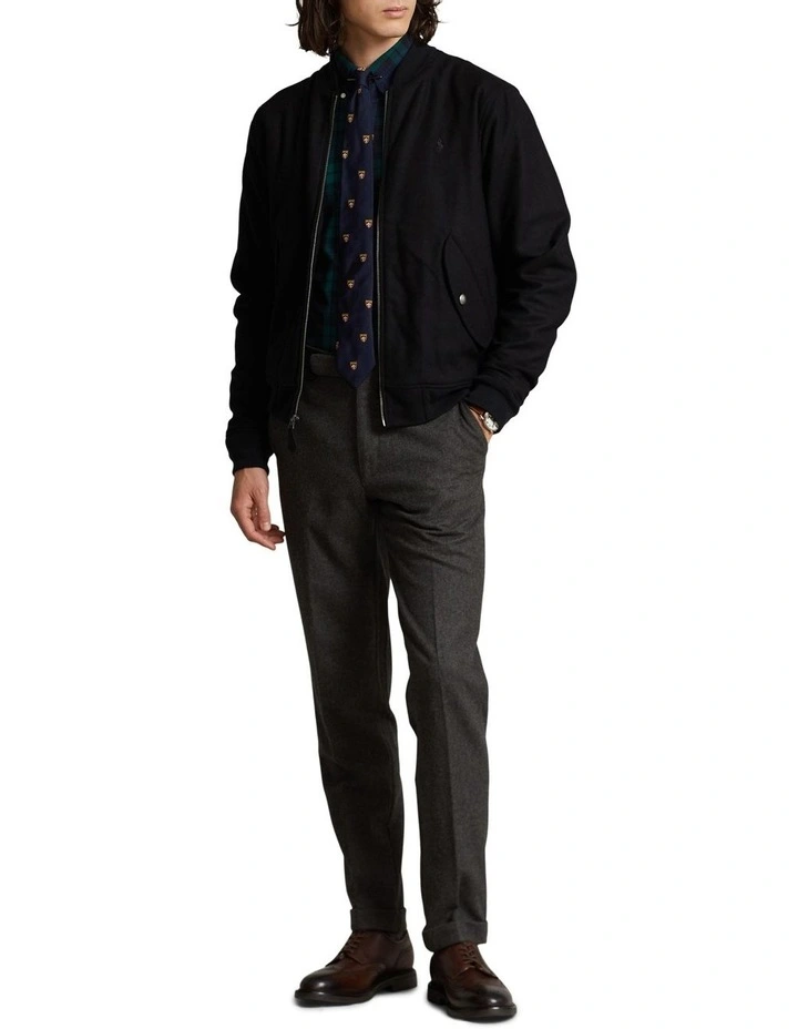 Polo Ralph Lauren Wool Blend Bomber Jacket In Black 5 Polo Ralph Lauren Wool Blend Bomber Jacket In Black - Image 3