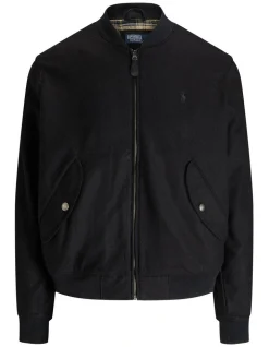 Polo Ralph Lauren Wool Blend Bomber Jacket In Black 9 Polo Ralph Lauren Wool Blend Bomber Jacket In Black -Coats Sales Store 993956140 4 720x928
