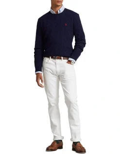 Polo Ralph Lauren Cable Knit Wool Cashmere Sweater In Blue -Coats Sales Store 993957670 3 720x928