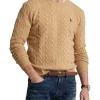 Polo Ralph Lauren Cable Knit Wool Cashmere Sweater In Brown -Coats Sales Store 993957850 1 720x928