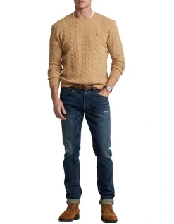 Polo Ralph Lauren Cable Knit Wool Cashmere Sweater In Brown -Coats Sales Store 993957850 3 720x928