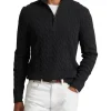 Polo Ralph Lauren Cable-Knit Wool-Cashmere Sweater In Grey