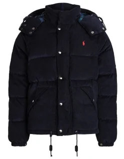 Polo Ralph Lauren Convertible Corduroy Down Jacket In Navy -Coats Sales Store 993958930 4 720x928