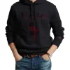 Polo Ralph Lauren Checked Big Pony Logo Fleece Hoodie In Black 1 Polo Ralph Lauren Checked Big Pony Logo Fleece Hoodie In Black -Coats Sales Store 993963250 1 720x928