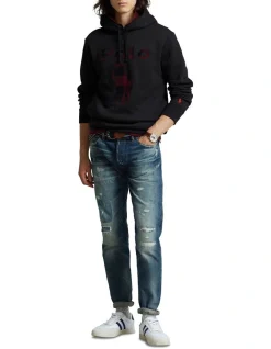 Polo Ralph Lauren Checked Big Pony Logo Fleece Hoodie In Black 8 Polo Ralph Lauren Checked Big Pony Logo Fleece Hoodie In Black -Coats Sales Store 993963250 3 720x928